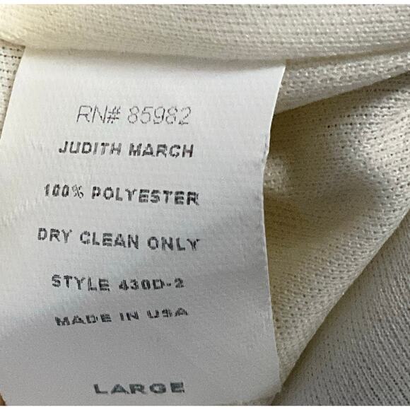 JUDITH MARCH ANTHROPOLOGIE Mini Dress Chevron Boho Crochet Lace Ivory Tan sz L - Picture 10 of 13